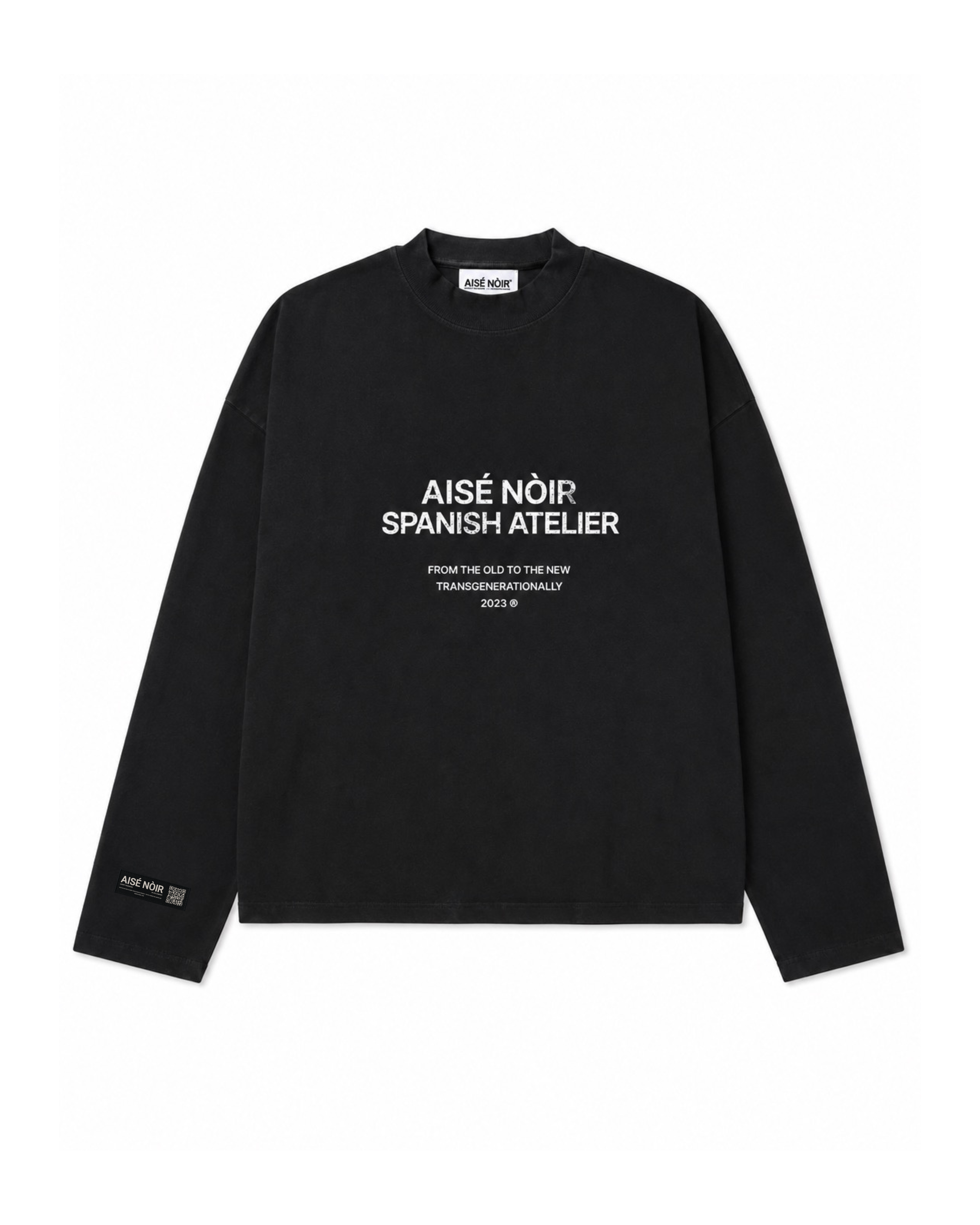 "BLACK" STRUCTURED LONGSLEEVE