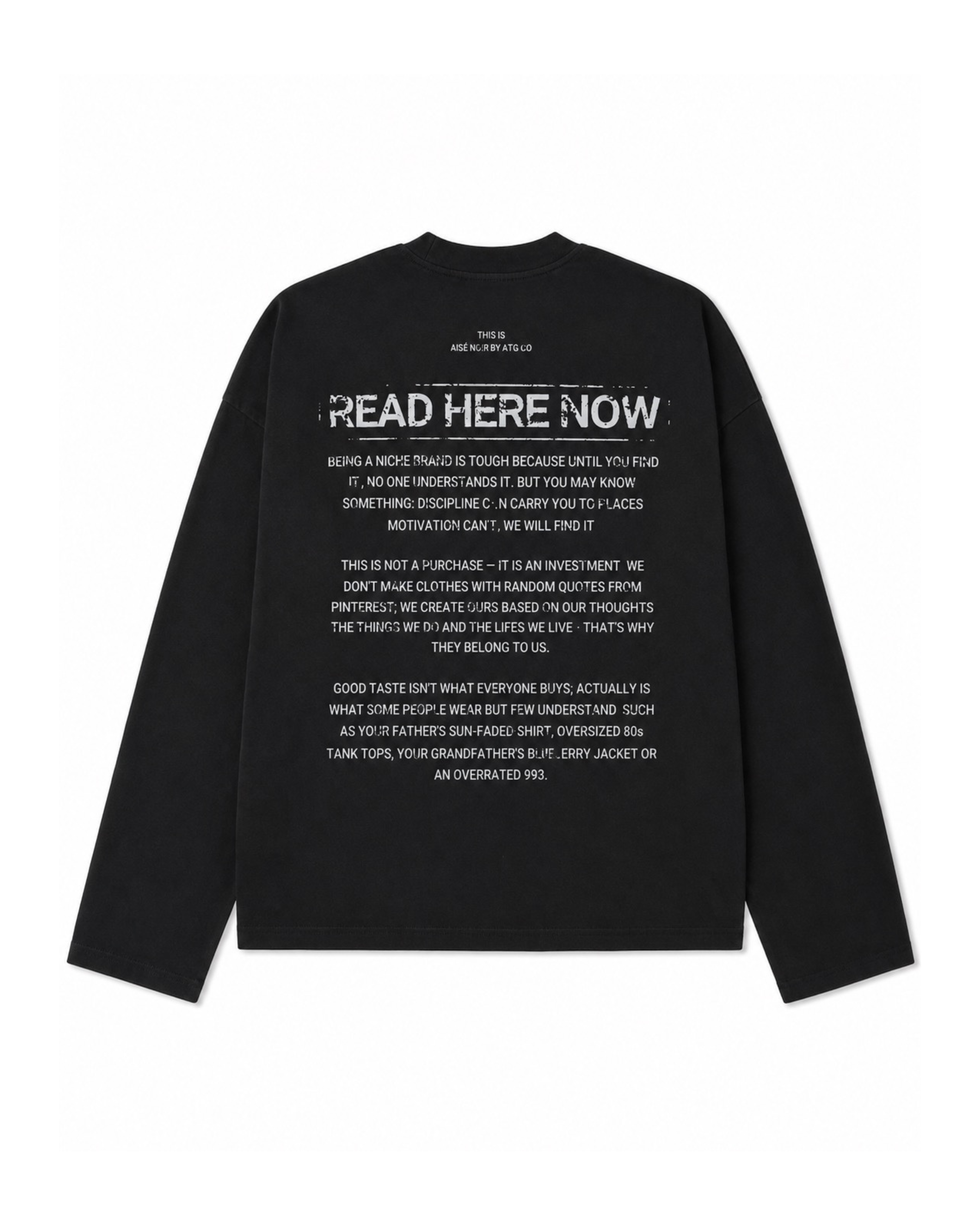 "BLACK" STRUCTURED LONGSLEEVE