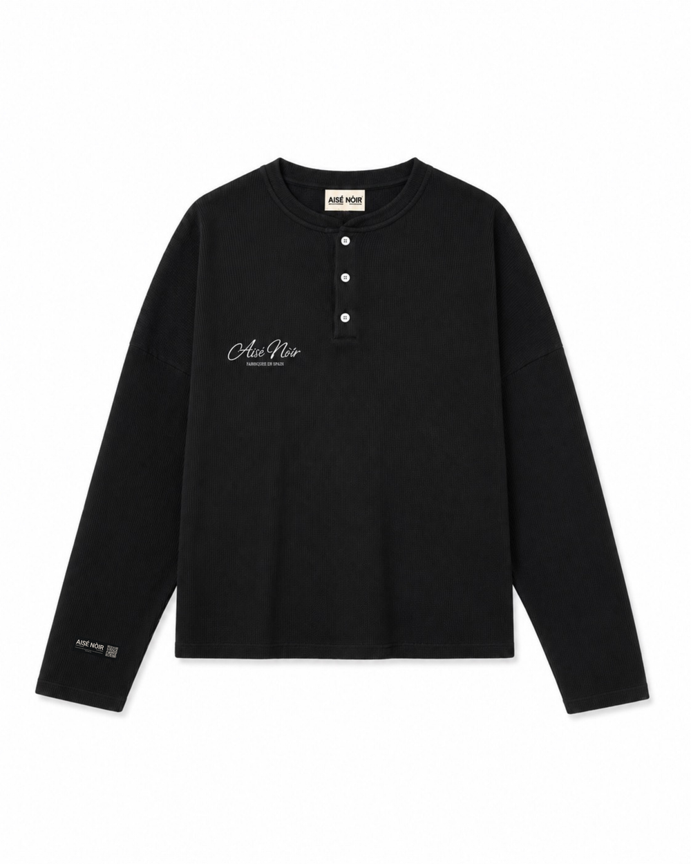 WAFFLE COTTON HENLEY